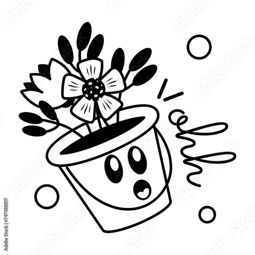 Grab this glyph sticker of a houseplant 