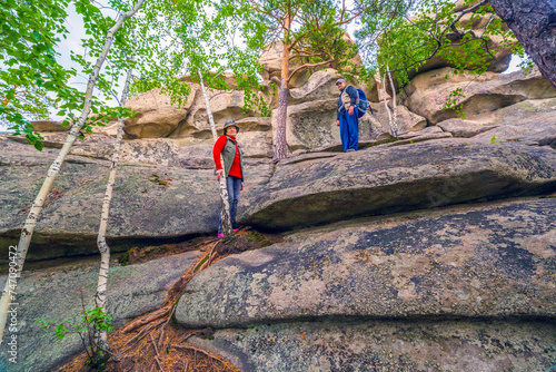 Wallpaper Mural Magnificent rocks of the Arakul shikhan of the granite rock massif of the Middle Urals on a summer day Torontodigital.ca