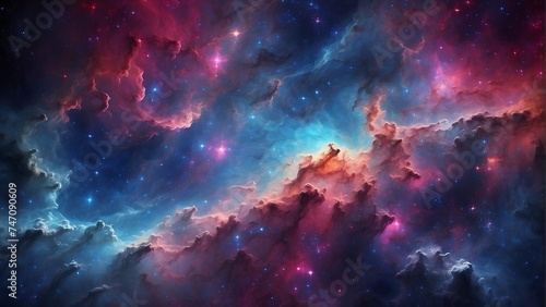 Beautiful cloud nebula  space galaxy  night sky  universe  astronomy  and supernova background wallpaper