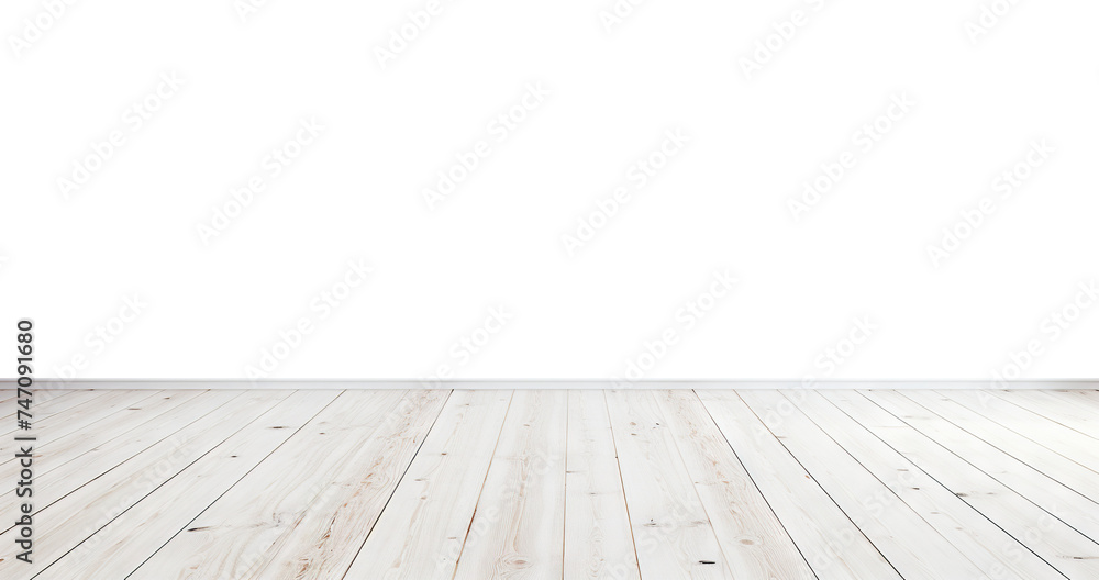 Fototapeta premium White tones of polished wooden floorboards, cut out