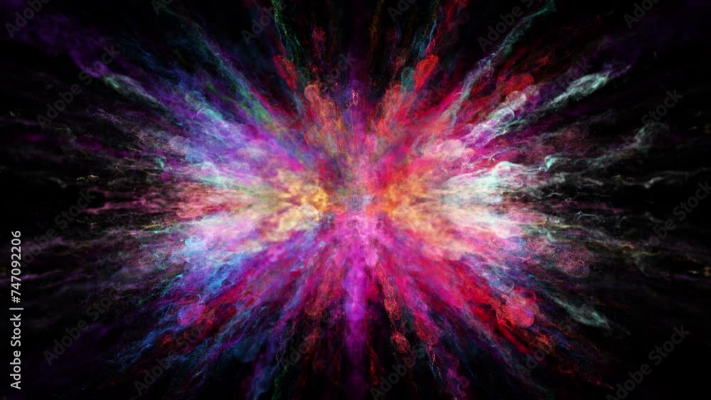Color particles powder explosion animation in super slow motion on a transparent alpha channel. Color particles powder explosion animation in super slow motion on a transparent alpha channel.