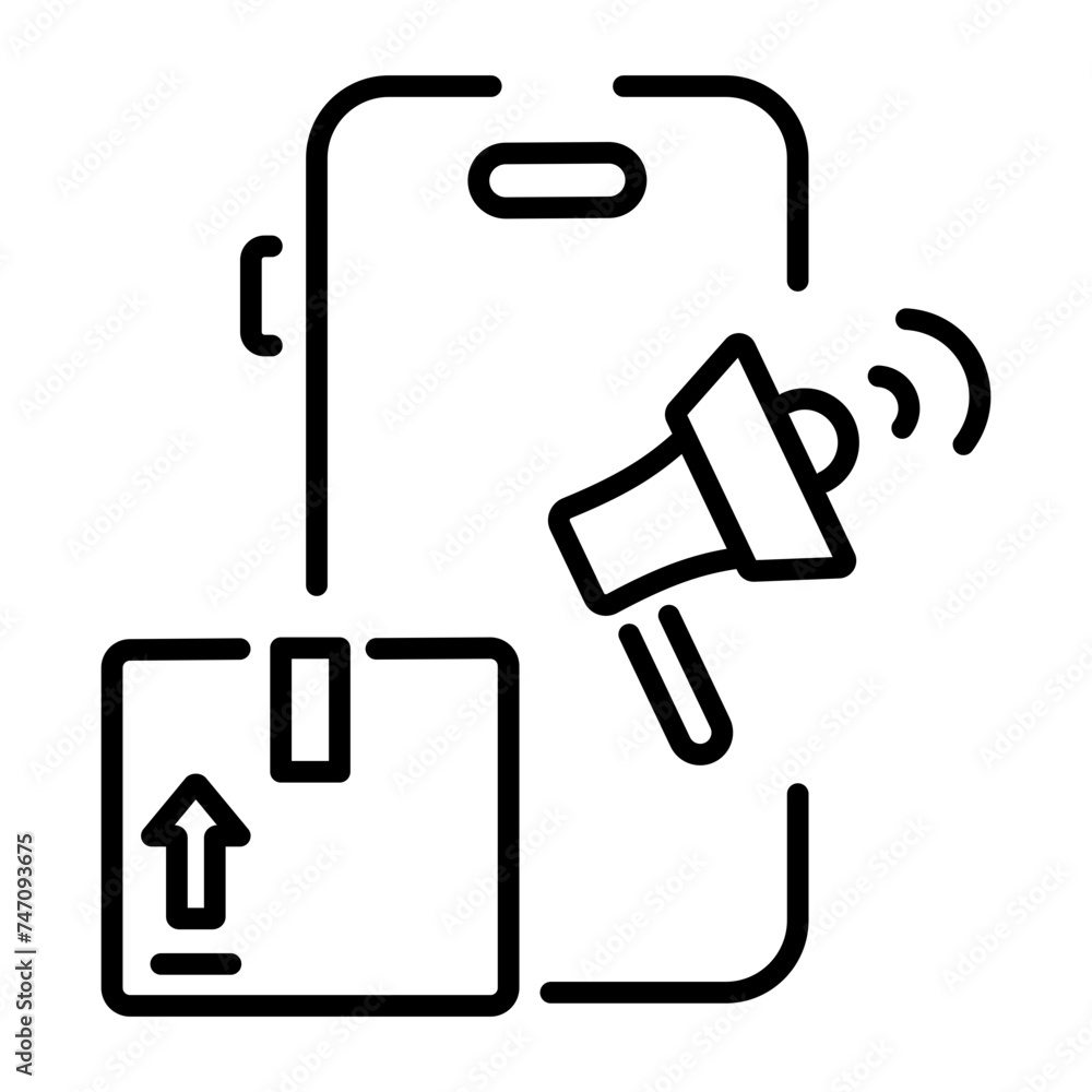 Get this linear icon of product promotion Get this linear icon of product promotion