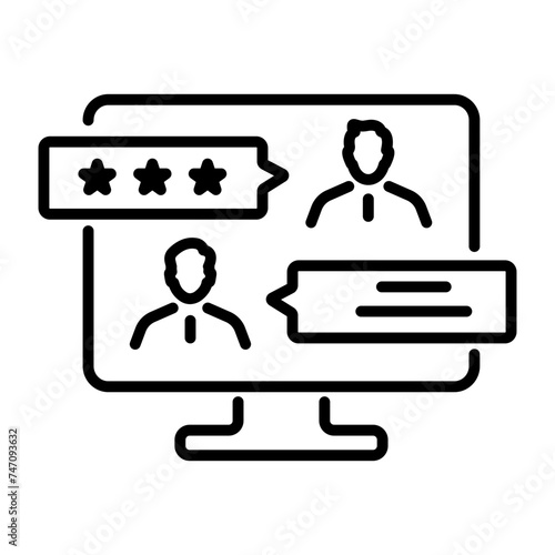 Check out this linear icon of web comments 