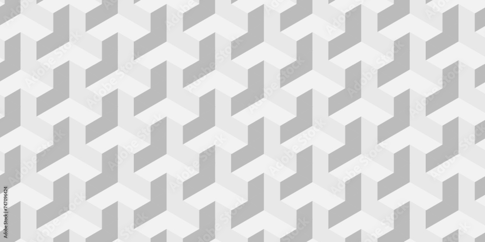 Minimal modern cubes geometric tile and mosaic wall grid backdrop hexagon technology wallpaper background. White and gray geometric block cube structure backdrop grid triangle texture vintage design Minimal modern cubes geometric tile and mosaic wall grid backdrop hexagon technology wallpaper background. White and gray geometric block cube structure backdrop grid triangle texture vintage design