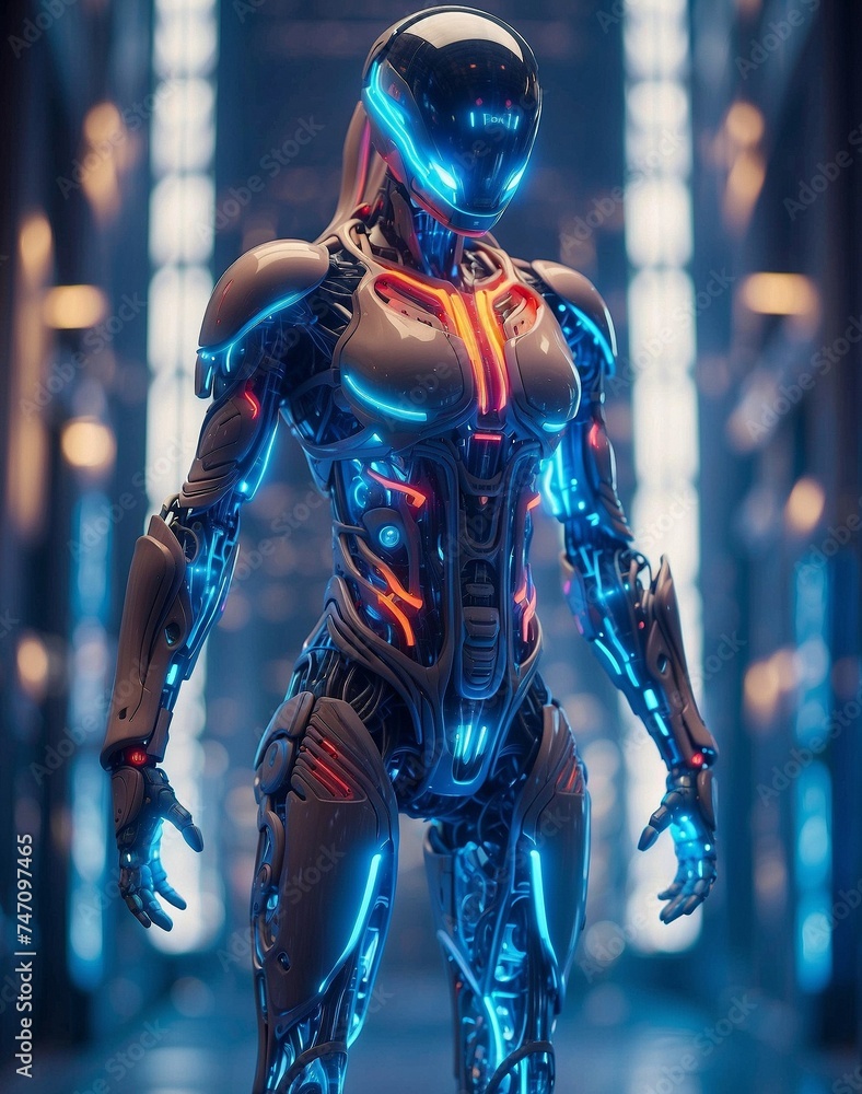 cyber person with background cyber person with background