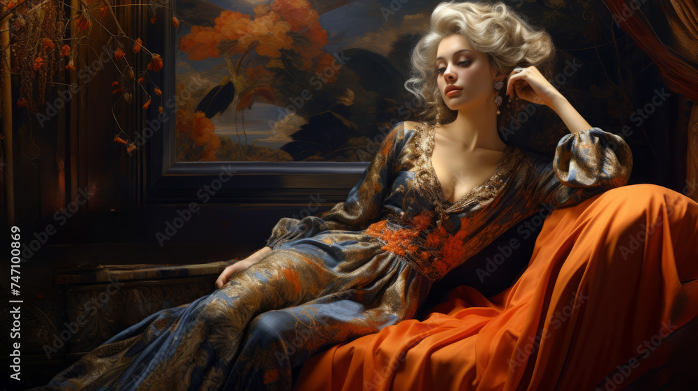 Beautiful, sensual and erotic woman posing on couch. Laid relaxing. Valentines Day digital backdrop, romantic. Chicago style stylish portrait of elegant woman , luxury gracefully Beautiful, sensual and erotic woman posing on couch. Laid relaxing. Valentines Day digital backdrop, romantic. Chicago style stylish portrait of elegant woman , luxury gracefully