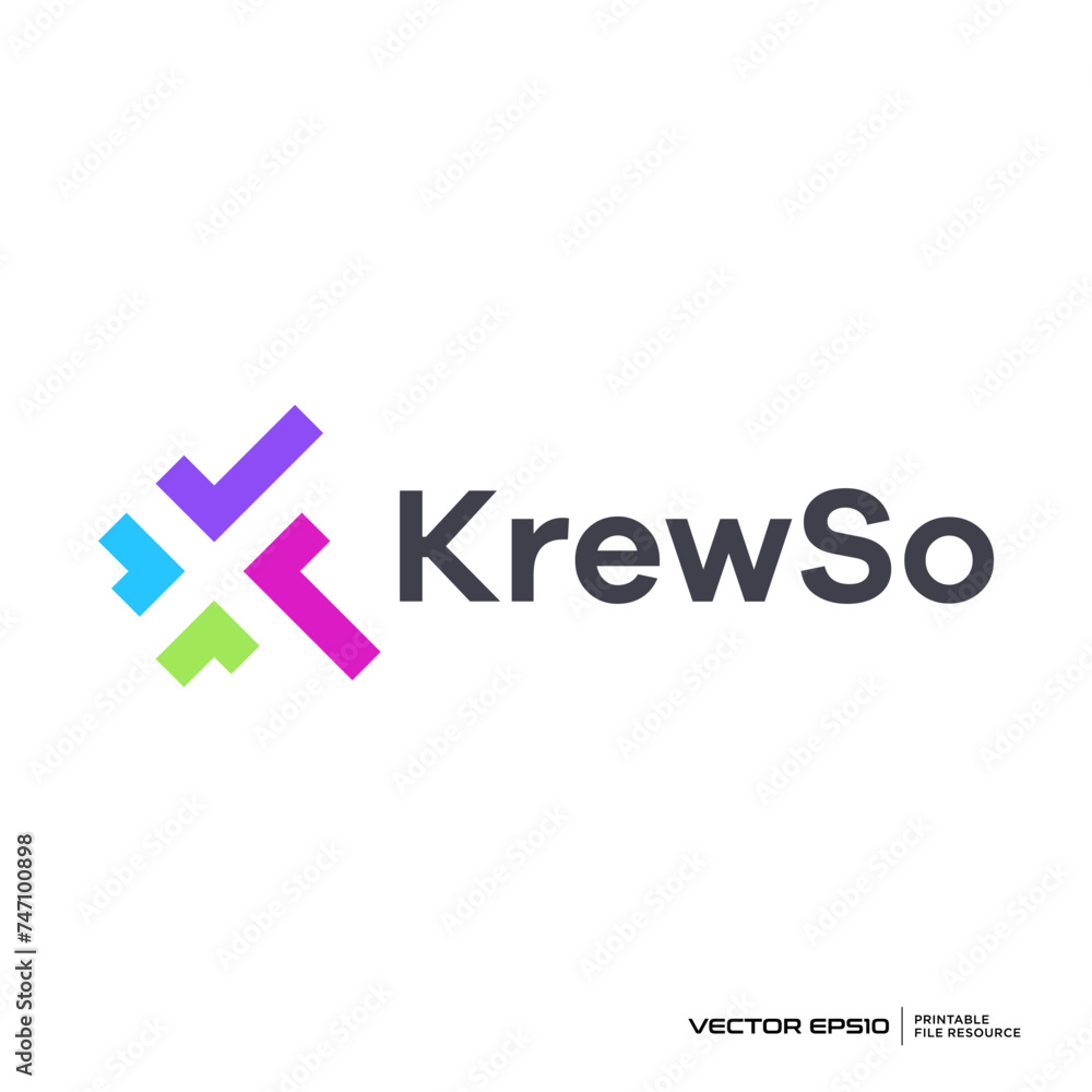 Fototapeta premium Letter X logo vector illustration