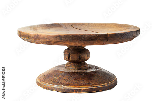 Wood table isolated on transparent background Generative Ai 