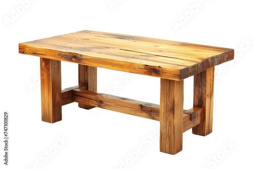 Wood table isolated on transparent background Generative Ai 