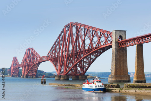 Forth  Rail Bridge in Fife Scotland UK on a sunny day. © Image Smith