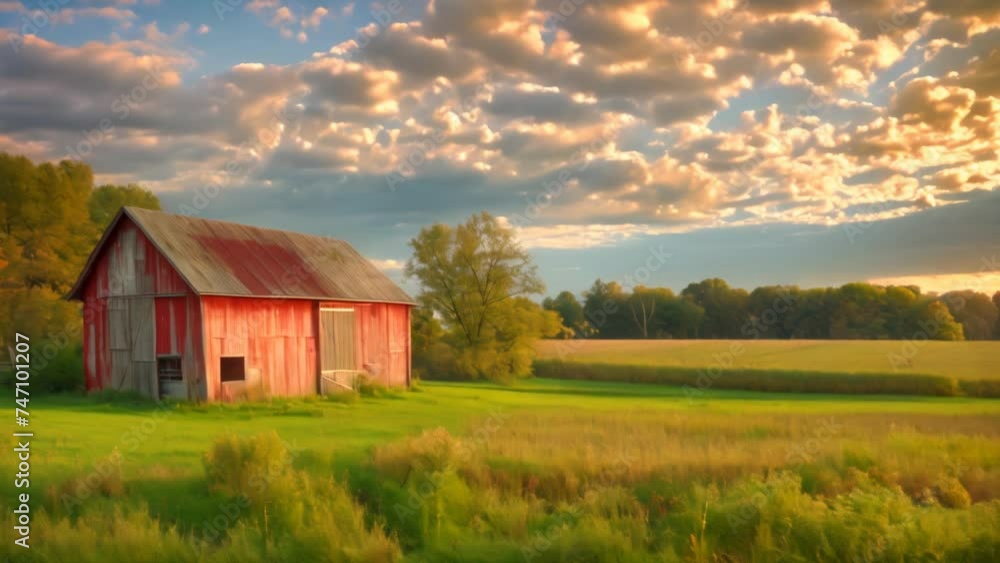 Idyllic Countryside Farming Landscapes. Generative ai Idyllic Countryside Farming Landscapes. Generative ai