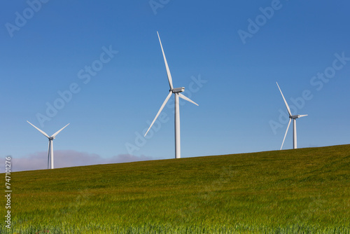 Wind turbine farm, UK.