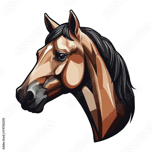 head of brown horse symbol of strength and speed