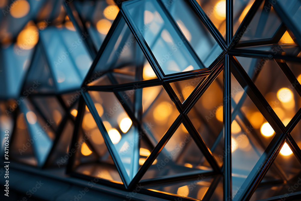 Fototapeta premium Abstract background of colorful geometric shapes. 3d rendering, 3d illustration.