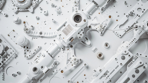 A Close Up of Detailed White Drone Part