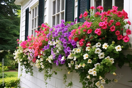 English Cottage Garden Inspirations - Colorful Blooms Window Box Delight