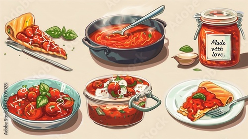A variety of images of toma...