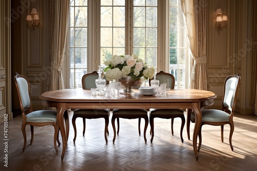 Solid Wood French Provincial Dining Room Table on Classic Design Aesthetics.