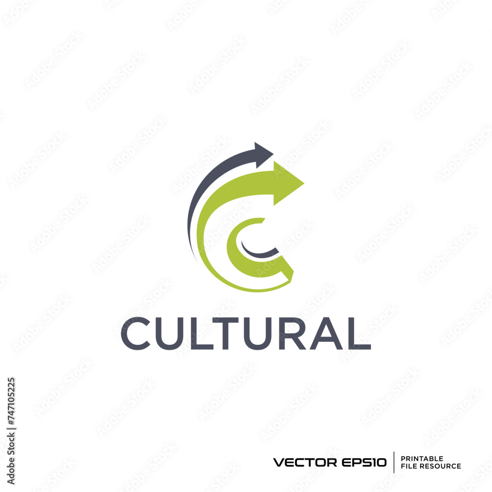 Letter C arrow logo vector illustration Letter C arrow logo vector illustration