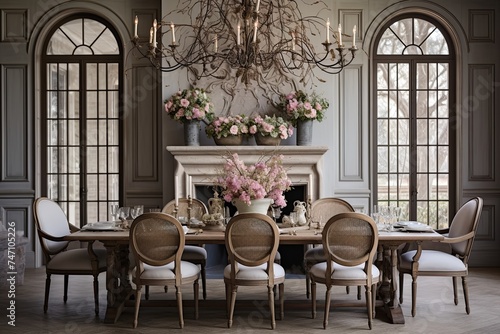 French Provincial Dining Room Designs: Rustic Charm Twig Centerpiece Inspiration