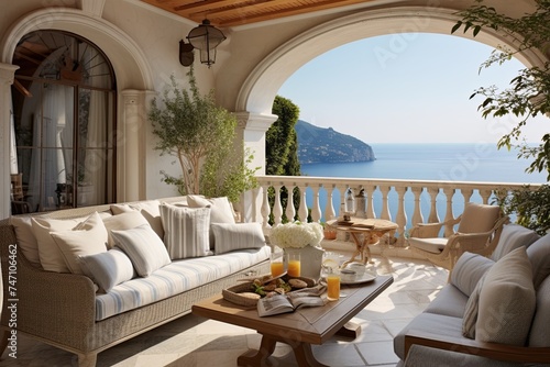 Mediterranean Balcony Design Encounter: Seaside Charisma with Classic Elegance © Michael