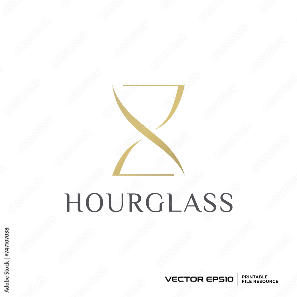 Hourglass X logo vector illustration Hourglass X logo vector illustration