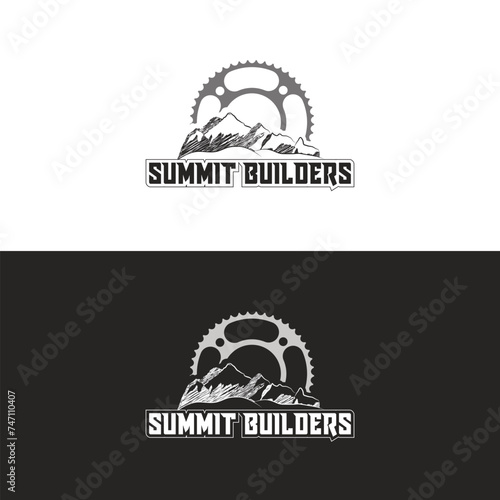 Summit Builders Handdrawn Pictorial Mark Builders Logo Design
