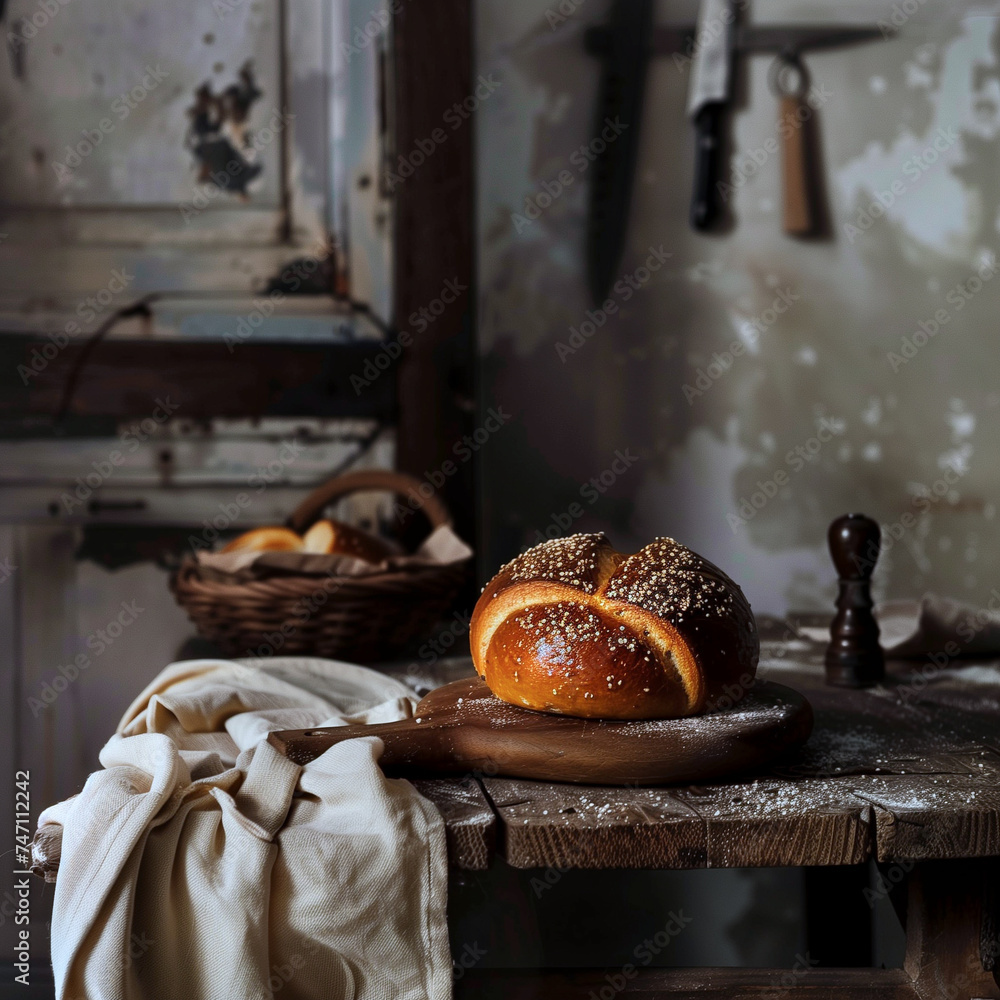 Obraz premium ドイツの焼き菓子パン:プレッツェルロール
