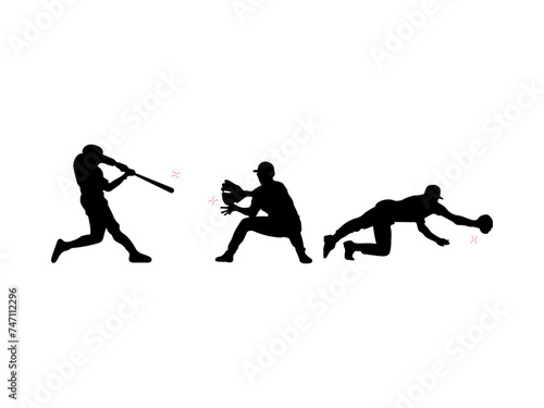 baseball silhouette. baseball player vector design and illustration. good use for symbols, logos, mascots, icons, signs, web, or any design you want.