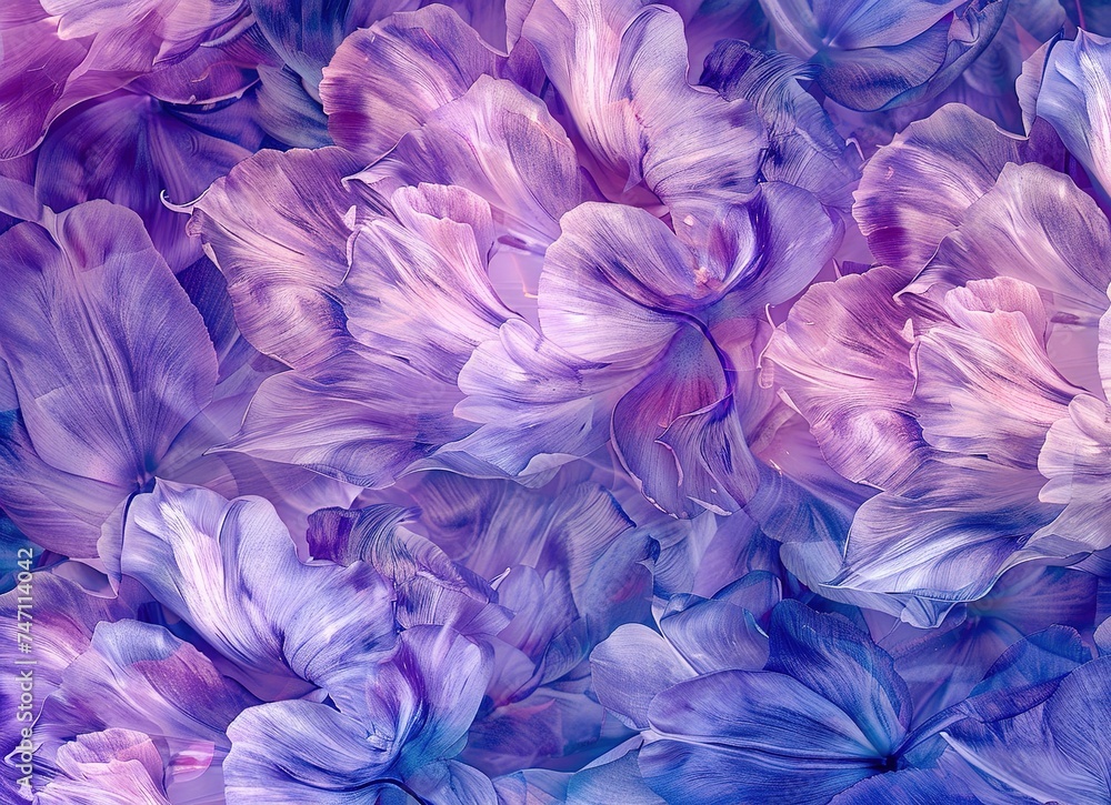 Unearthly beauty: delicate purple flowers in artistic bloom