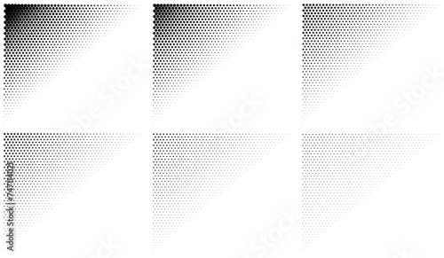 Obraz na płótnie TRAMES VECTORIELLES. Angle gauche haut. Dégradés de demi-teintes avec points parfaitement ronds w salonie