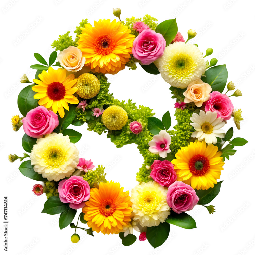 Floral Frame, Flowers Bouquet isolated on transparent background Floral Frame, Flowers Bouquet isolated on transparent background