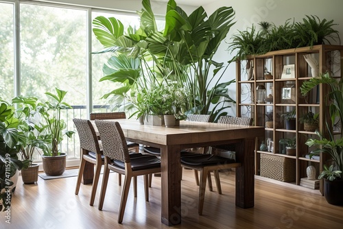 Tropical Plant Paradise: Ultimate Home Office Dining Room Haven Decor Transformation