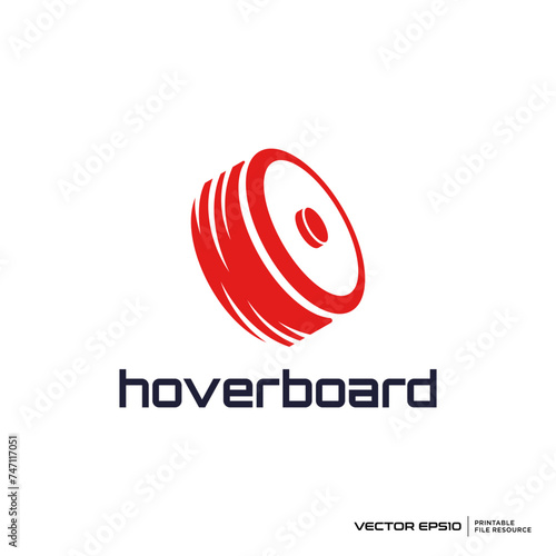 Hoverboard sports logo vector illustration