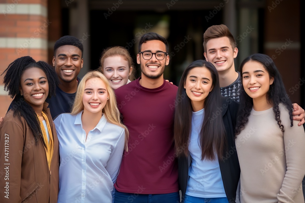 multi ethnic large group of people looking at camera multi ethnic large group of people looking at camera