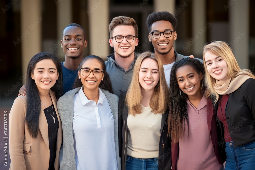 multi ethnic large group of people looking at camera multi ethnic large group of people looking at camera