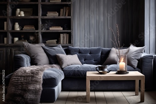 Nordic Home Velvet Furniture: Plush Textures Living Room Ideas