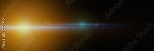 Digital lens flash with light flare. Vector EPS10