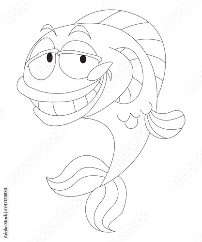 cute fish coloring page for kids