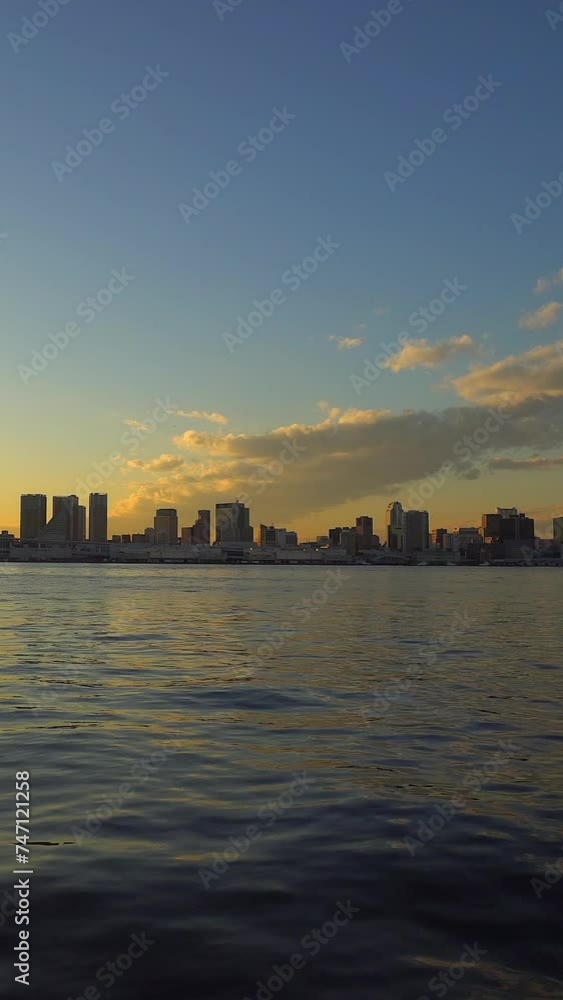 Tokyo Skyline from Tokyo Bay at Sunset Tokyo Skyline from Tokyo Bay at Sunset