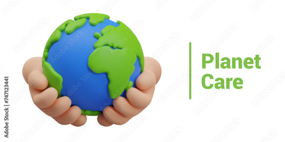 Caring for planet. Earth in human hands. Hands hold globe Caring for planet. Earth in human hands. Hands hold globe