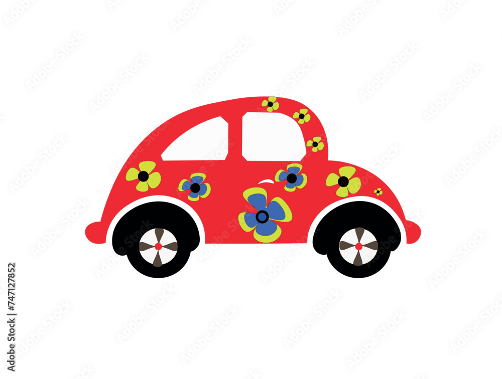 Vector hippie beetle car isolated on white. EPS available.. Vectorized illustration of the hippie beetle bug. Beetle car vector illustration Vector hippie beetle car isolated on white. EPS available.. Vectorized illustration of the hippie beetle bug. Beetle car vector illustration