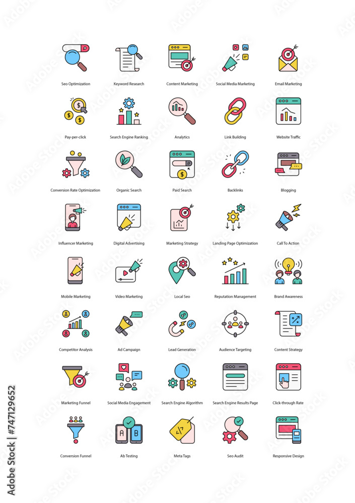 Marketing and SEO Icon Pack Marketing and SEO Icon Pack