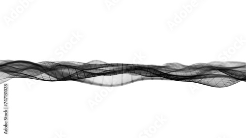 abstract futuristic wave background with particles, slow motion glowing particles on white background	