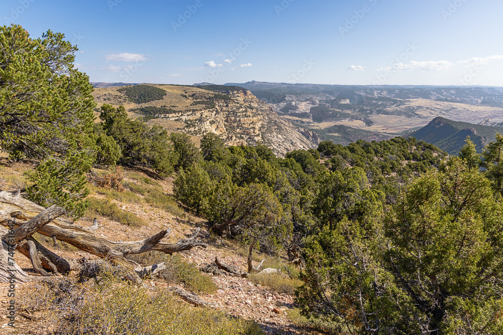 Mountainous landscape at Iron Springs Bench Overlook in the Dinosaur National Monument