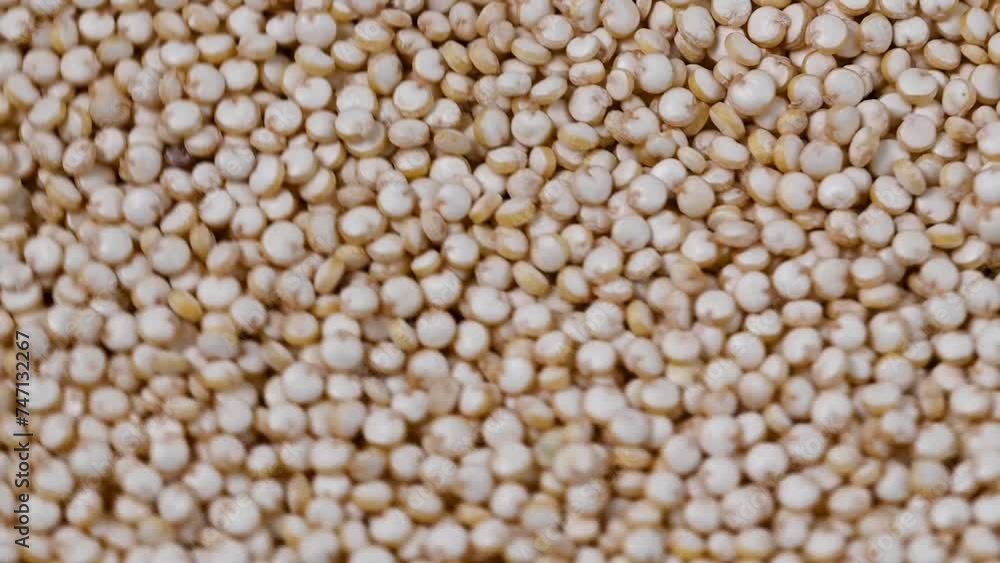 Quinoa uncooked, texture macro. Selective focus. Slow motion Quinoa uncooked, texture macro. Selective focus. Slow motion