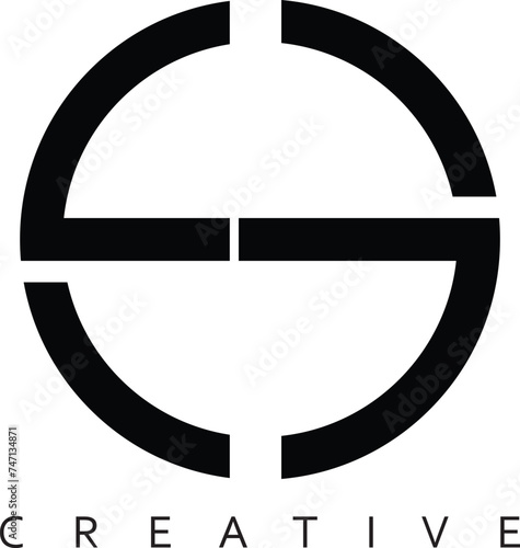 ESO letter modern logo, ES, OS vector design
