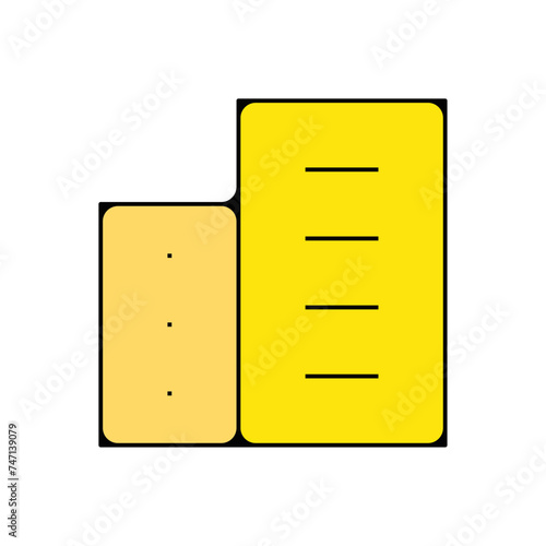 Icones symbole immeuble residence immeuble couleur fin
