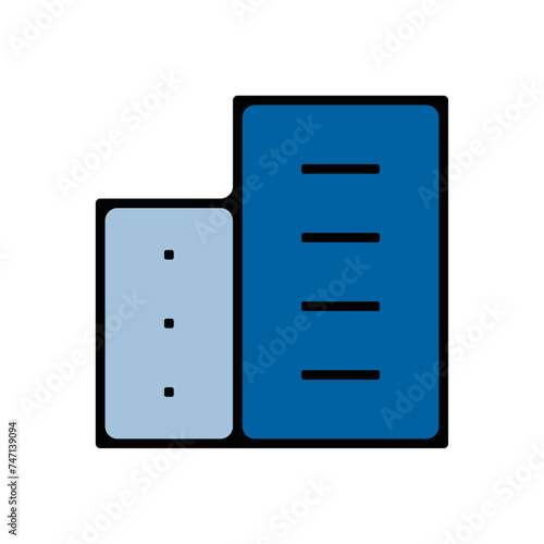 Icones symbole immeuble residence immeuble couleur