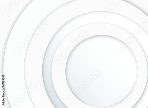 Abstract White Circle Layers Background Dynamic Vector Illustration with Contemporary Design Elements.